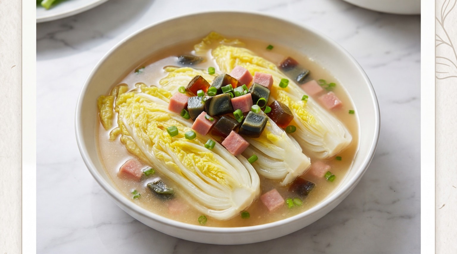 Baby Napa Cabbage in Supreme Soup