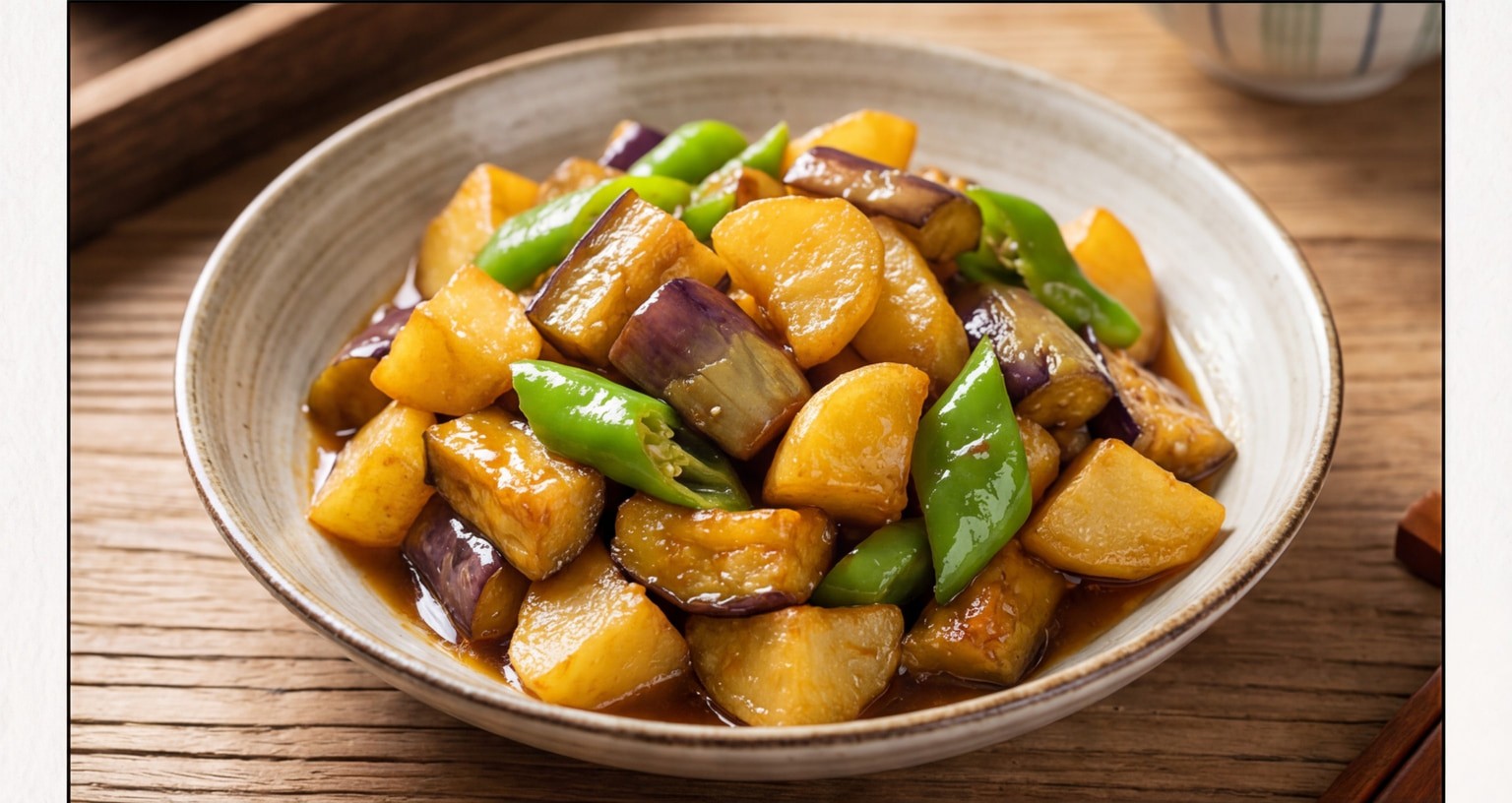 Sauteed Potato, Eggplant, and Green Pepper