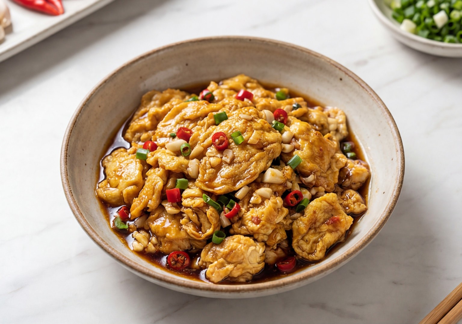 Sweet and Sour Scrambled Eggs