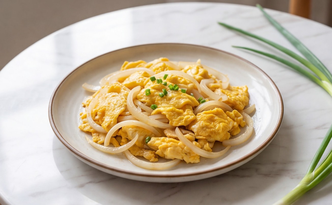 Onion and Egg Stir-Fry