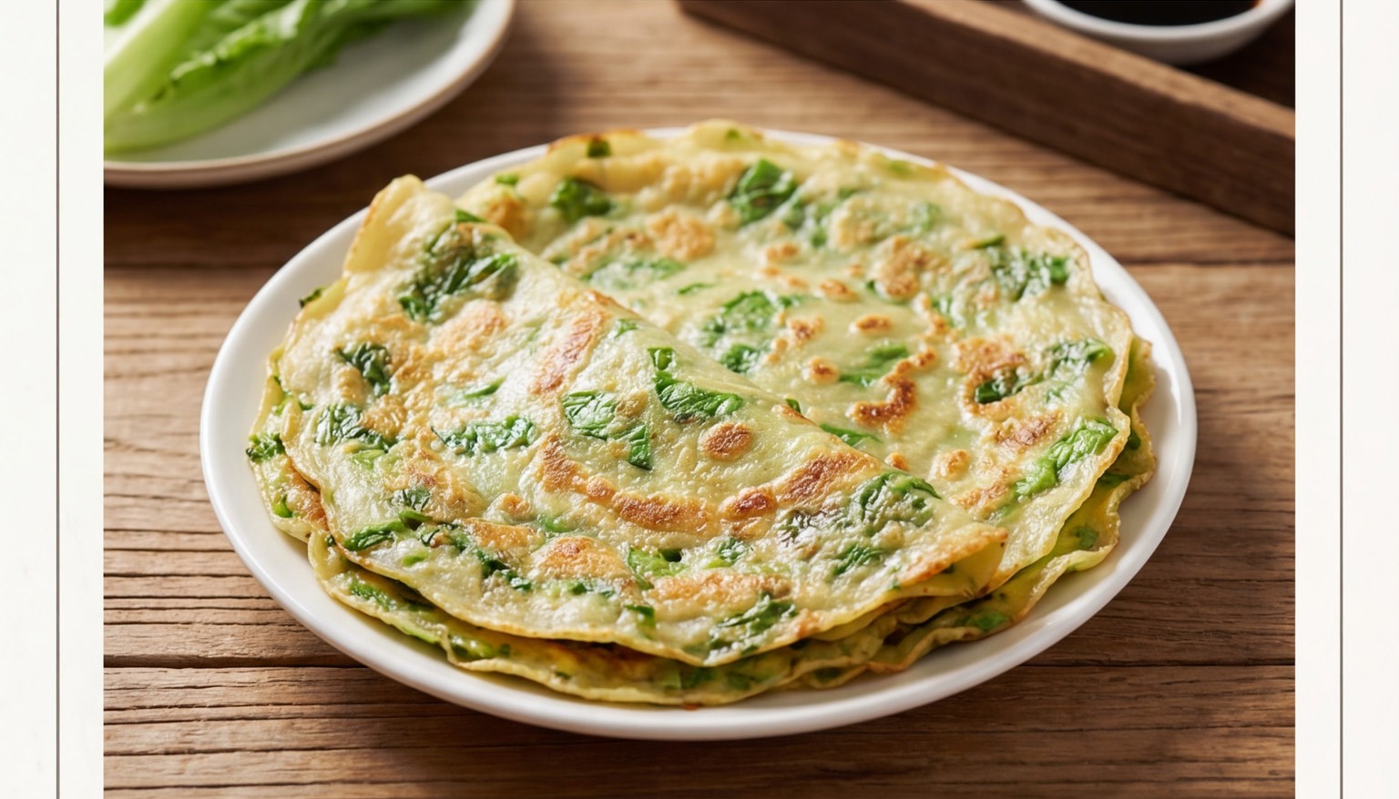 Lettuce Stem Leaf Pancake