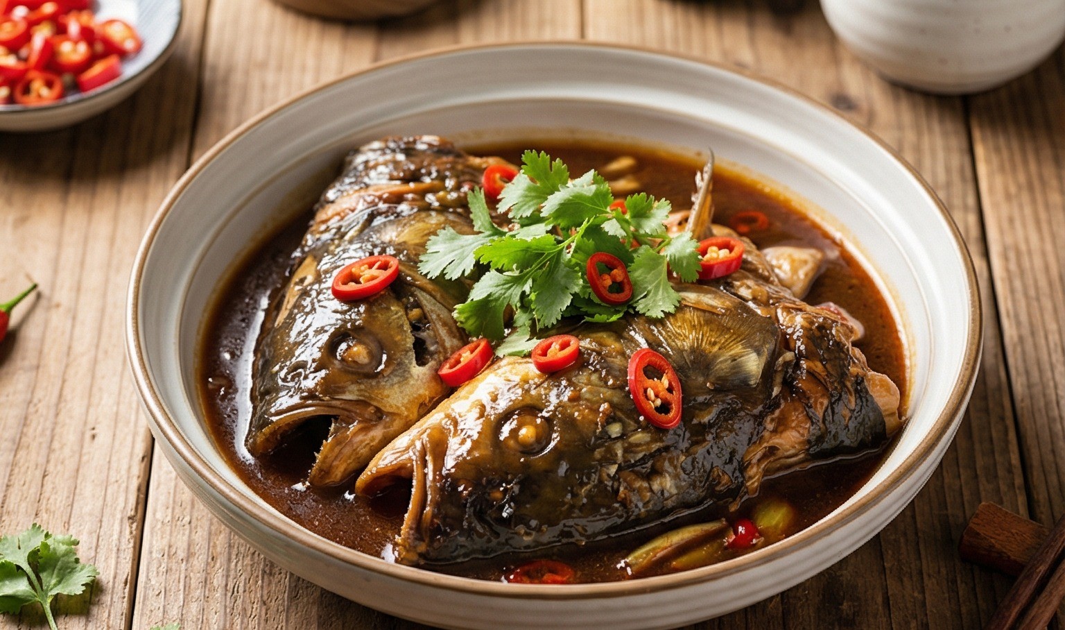 Red-Braised Fish Head