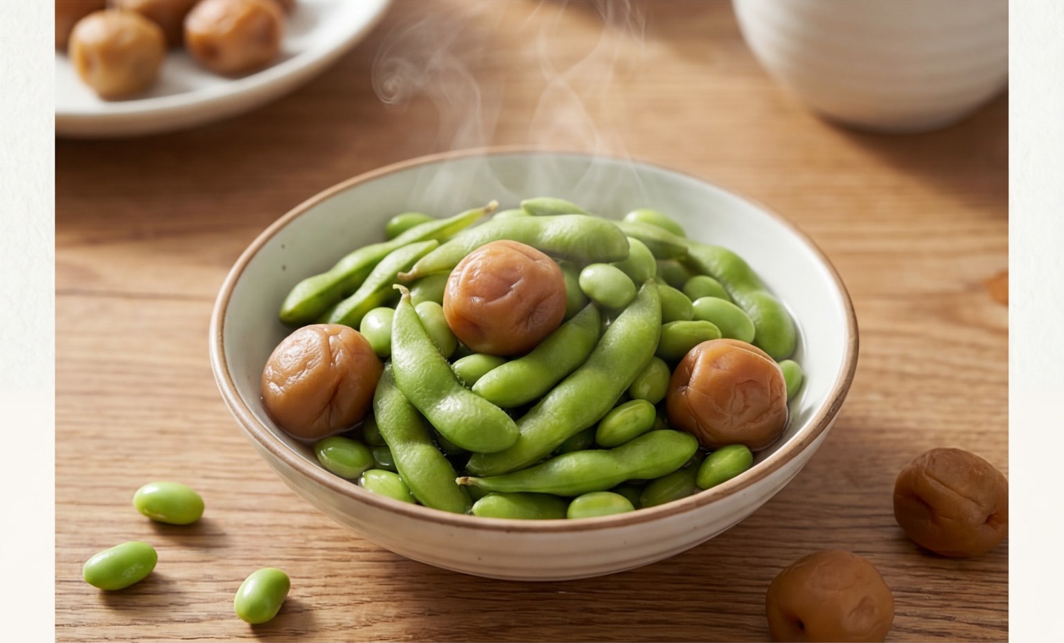 Edamame with Preserved Plum