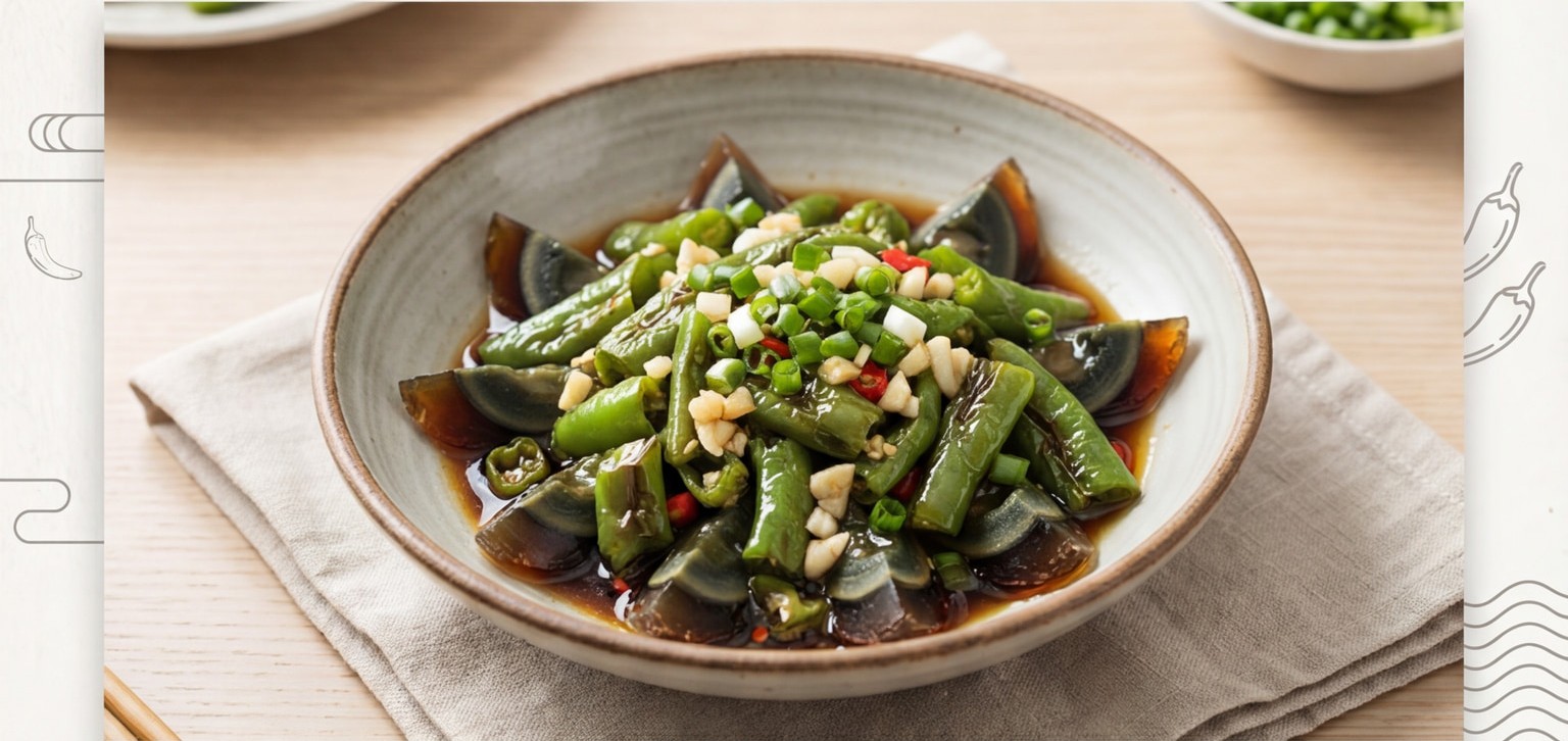 Smashed Century Egg with Chili