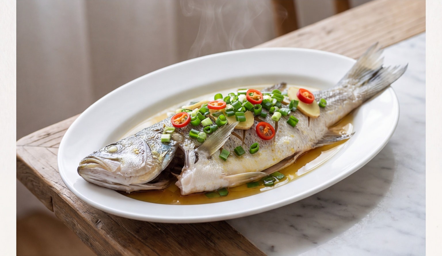 Scallion Oil Mandarin Fish