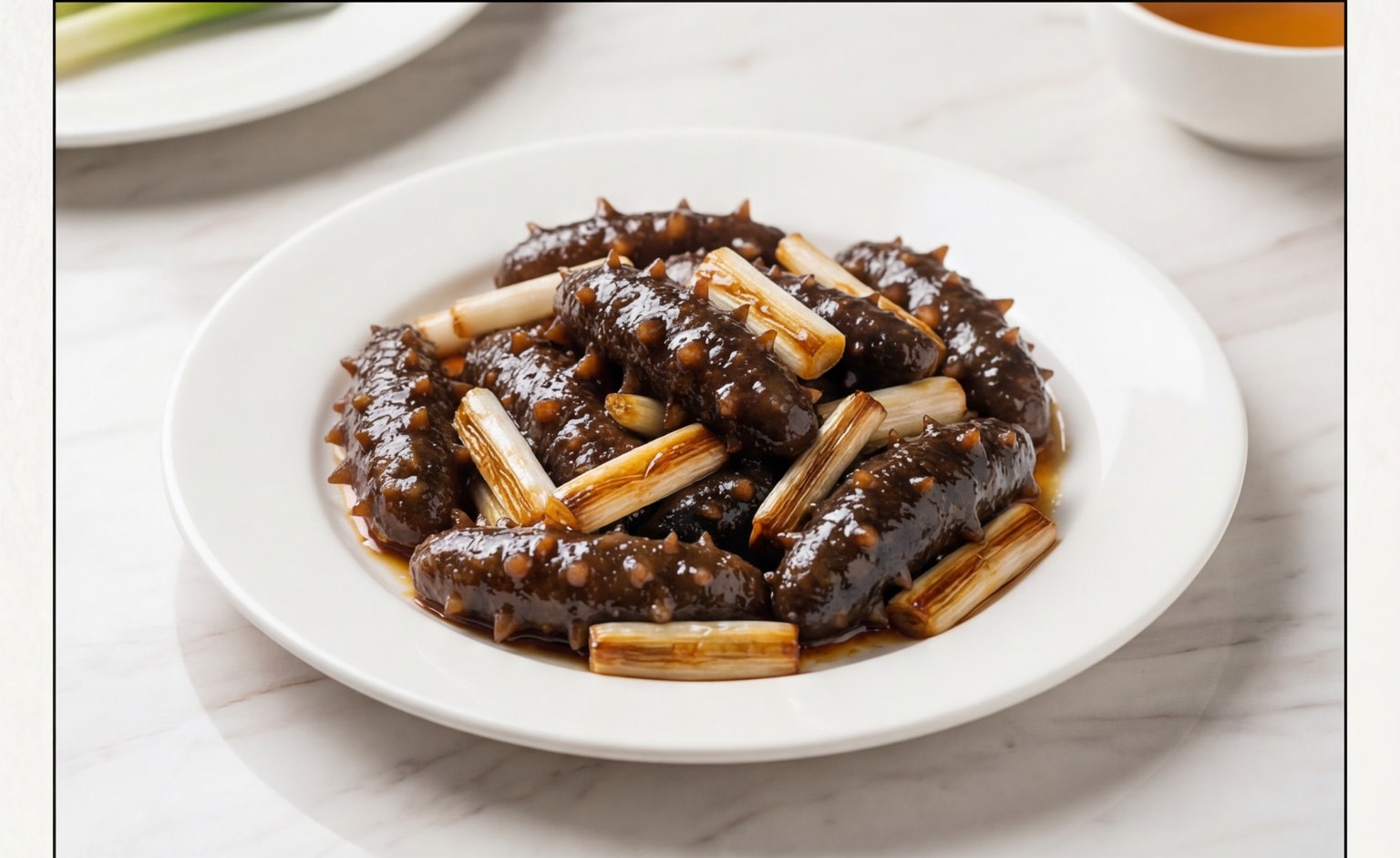 Braised Sea Cucumber with Scallions